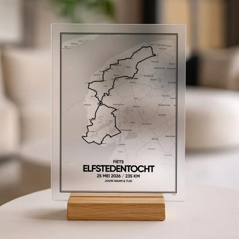 Fiets Elfstedentocht 2026 acrylglasprint