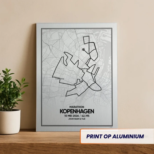 Kopenhagen marathon 2026 aluminium print