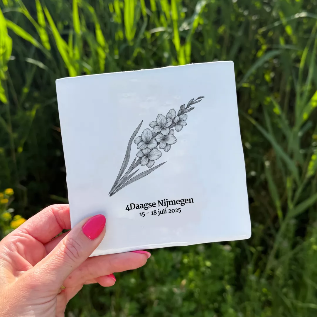 4Daagse Nijmegen Tegeltje Gladiolen