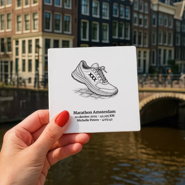 Marathon Amsterdam Tegeltje met naam
