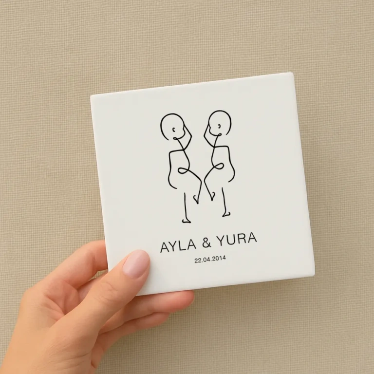 Geboorte Tegeltje tweeling met namen