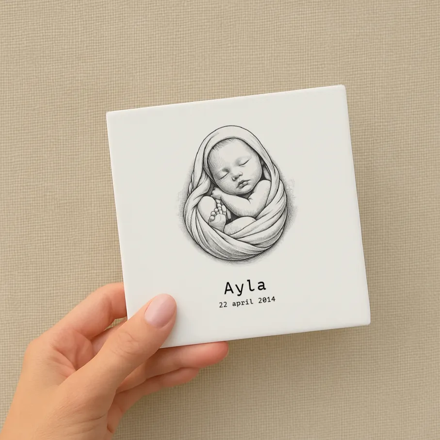 Geboorte tegeltje met naam