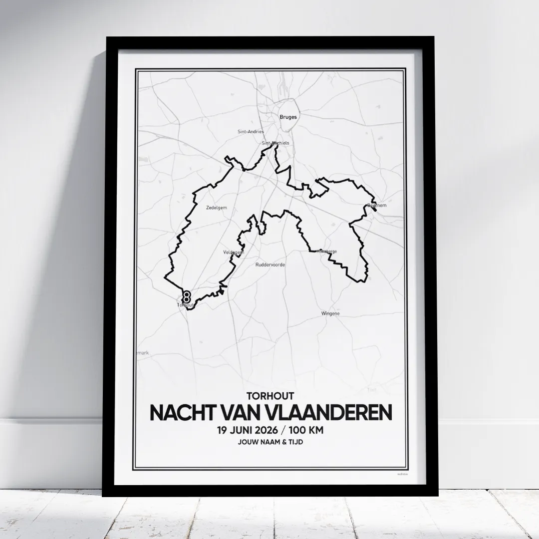 Nacht van Vlaanderen Wandelen 100 km 2026 poster
