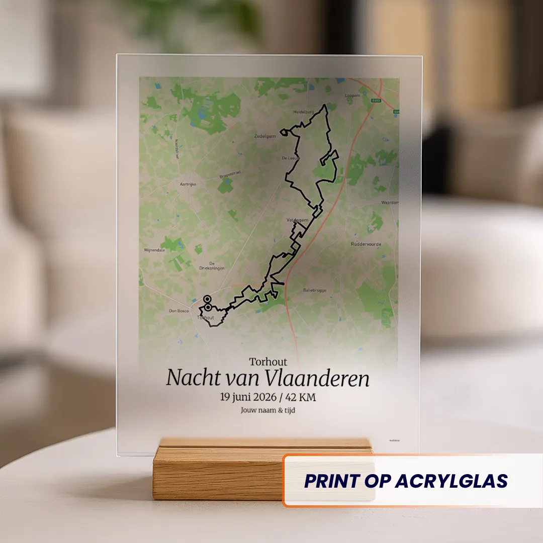 Nacht van Vlaanderen Wandelen 2026 acrylglas print