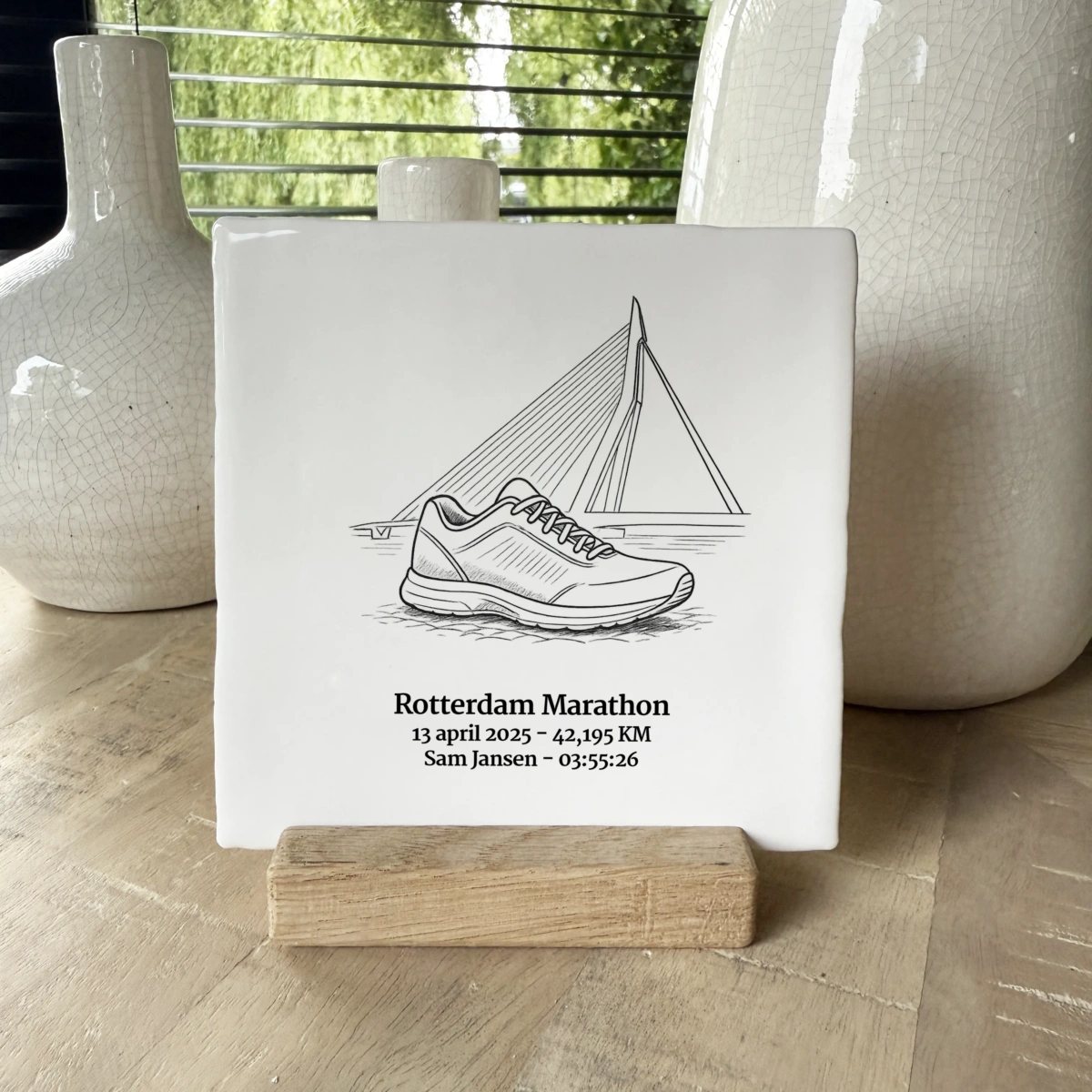 Rotterdam Marathon tegeltje met naam