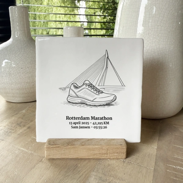 Rotterdam Marathon tegeltje met naam