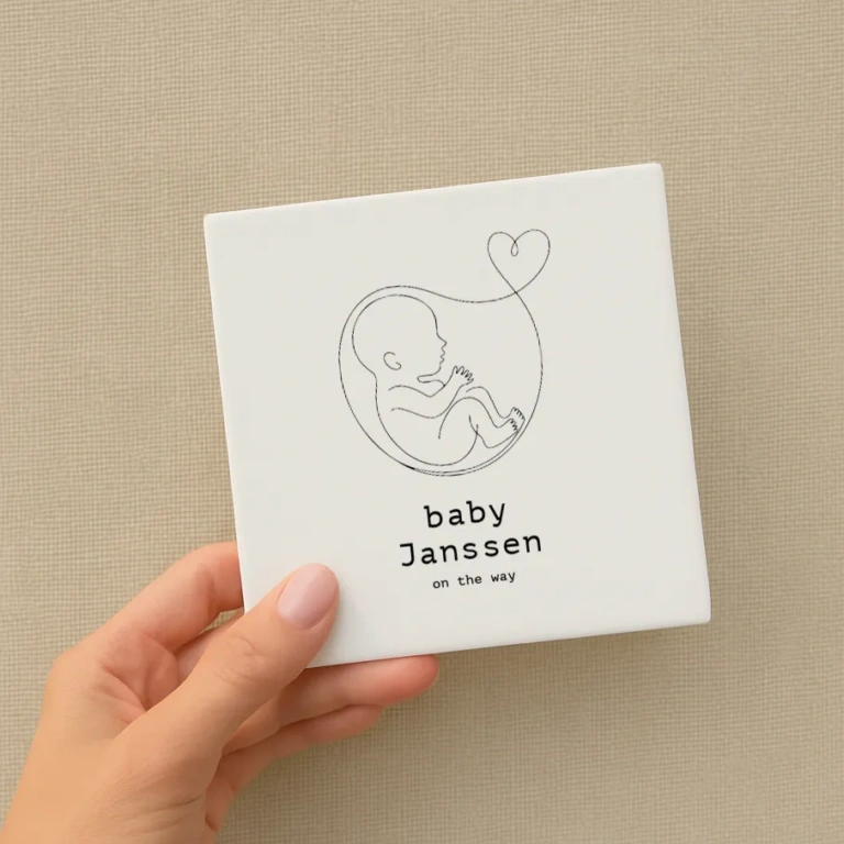 Zwangerschapstegeltje met naam