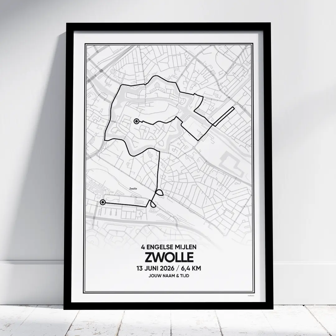 Zwolle halve marathon 2026 4 engelse mijlen print