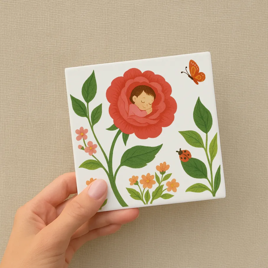 Geboorte tegeltje meisje