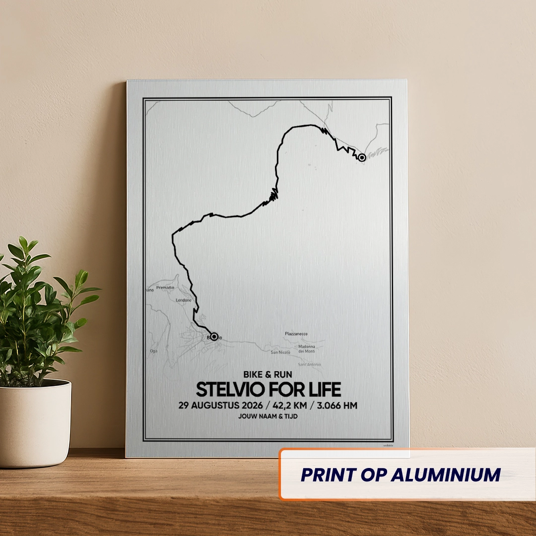 Stelvio for Life 2026 aluminium print