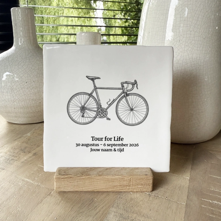 Tour for Life tegeltje 2026 met naam