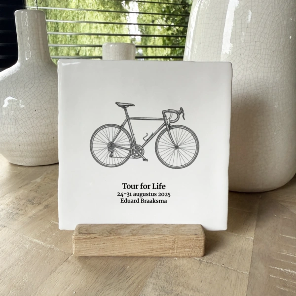 Tour for life tegeltje met naam