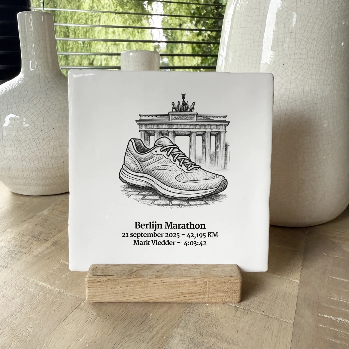 Berlijn Marathon tegeltje met naam