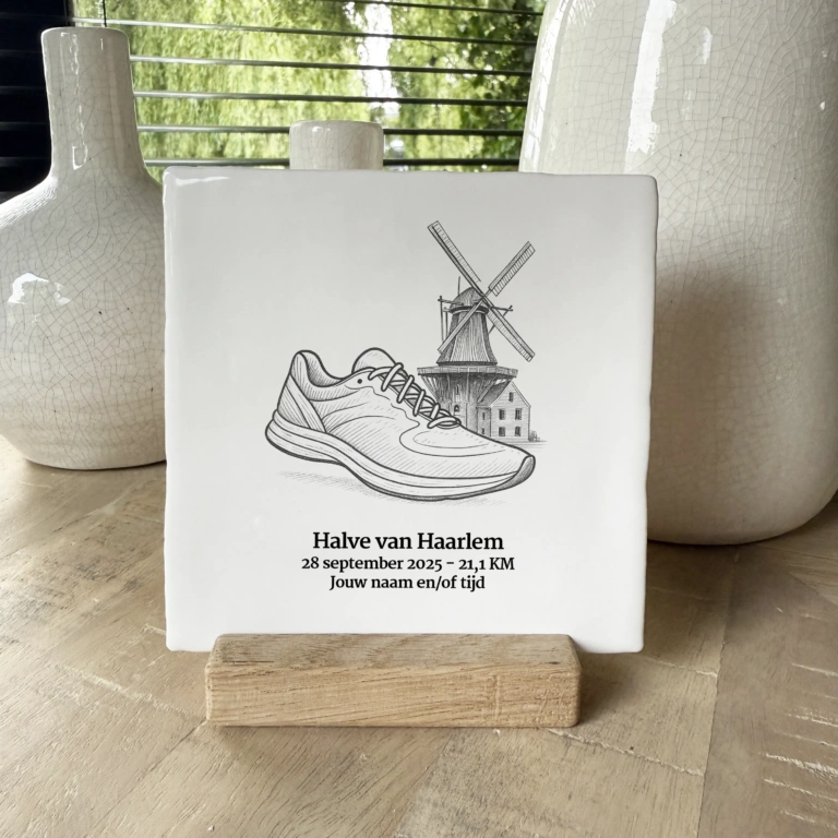 Halve van Haarlem tegeltje met naam