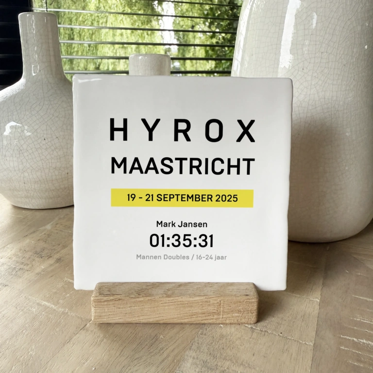 Hyrox tegeltje met naam