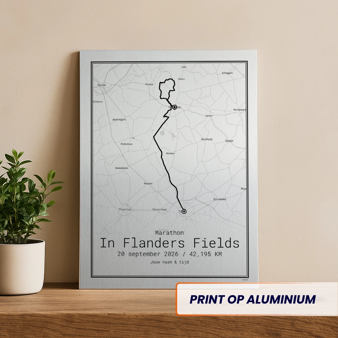 In Flanders Fields Marathon 2026 aluminium print