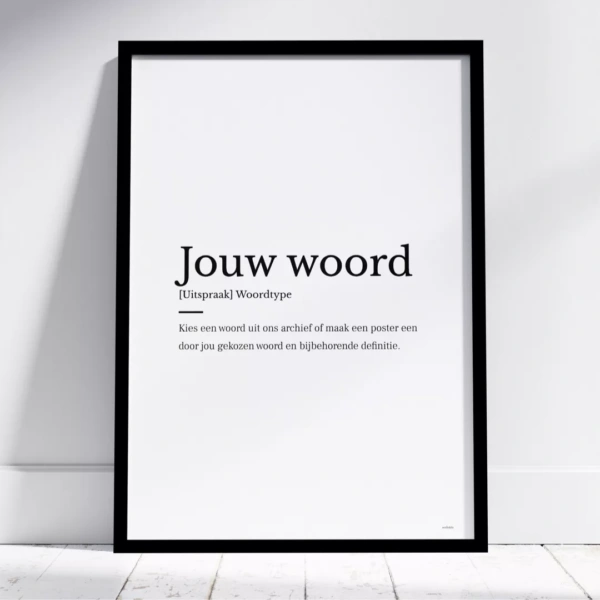 Maak je eigen woordenboek poster