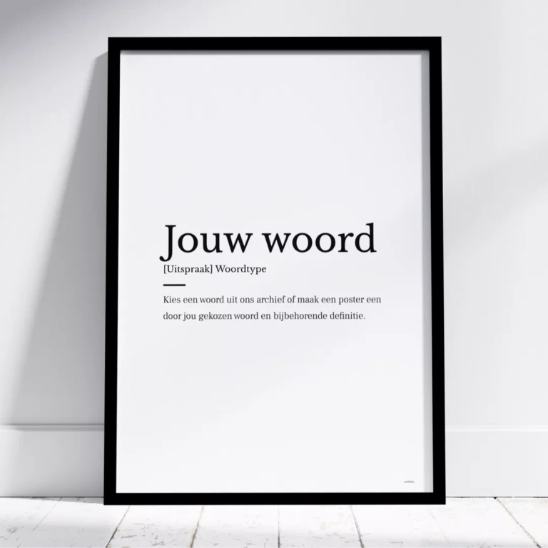 Maak je eigen woordenboek poster