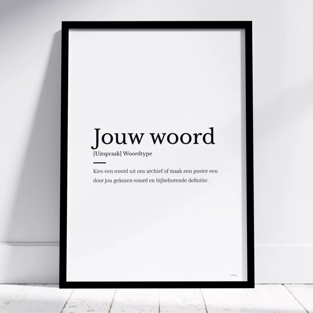 Maak je eigen woordenboek poster