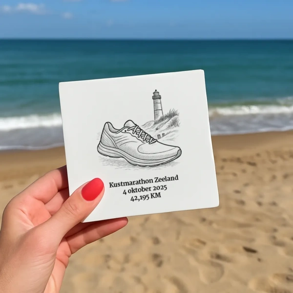 Kustmarathon Zeeland tegeltje