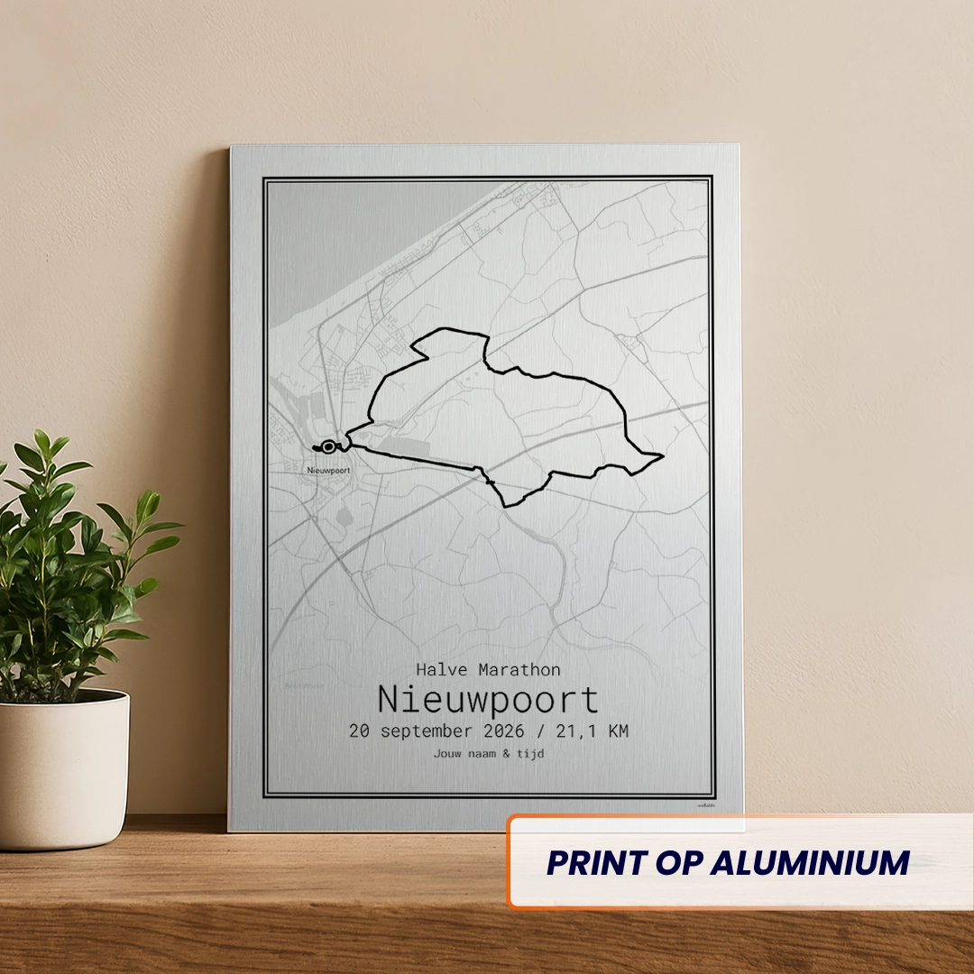 Nieuwpoort Halve Marathon aluminium print 2026