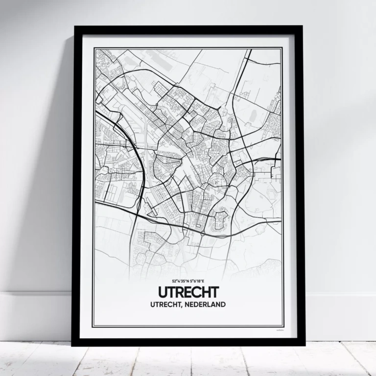 Utrecht poster - Stadskaart van utrecht, volledig gepersonaliseerd