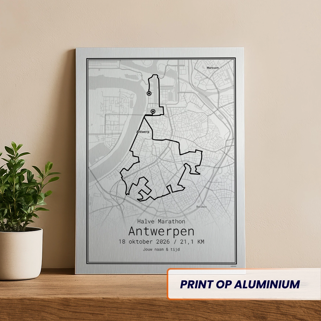 Antwerpen Halve Marathon 2026 aluminium print