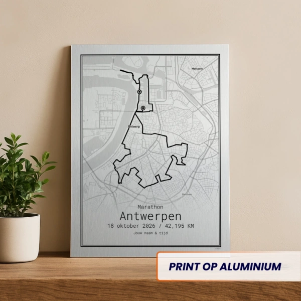 Antwerpen Marathon 2026 aluminium print
