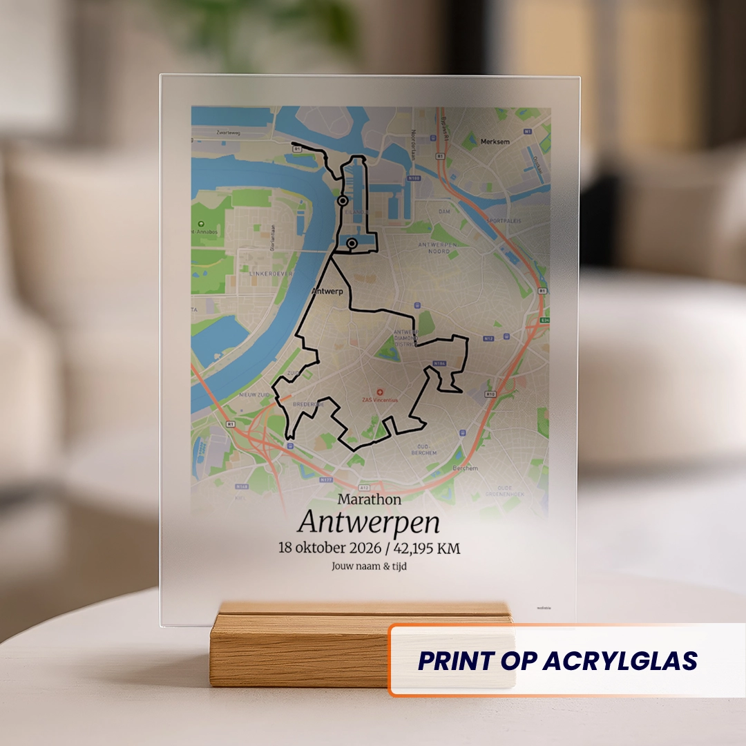 Antwerpen Marathon 2026 acrylglas print