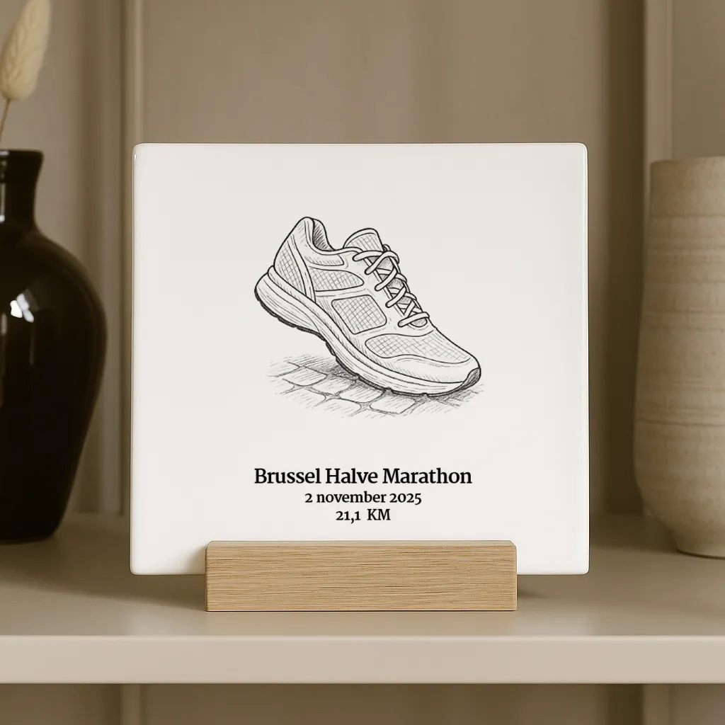 Brussel halve marathon tegeltje