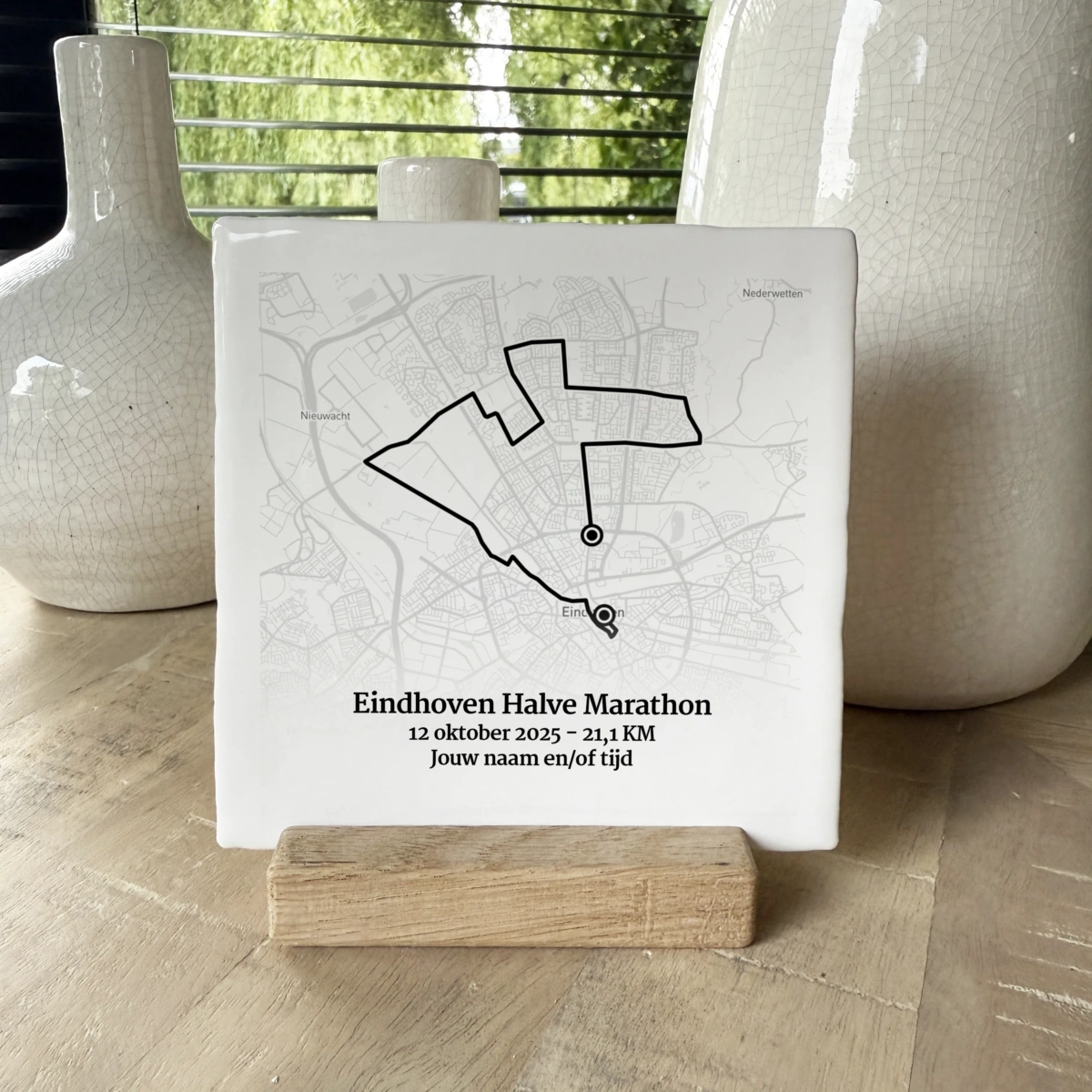 Eindhoven Halve marathon route tegeltje met naam