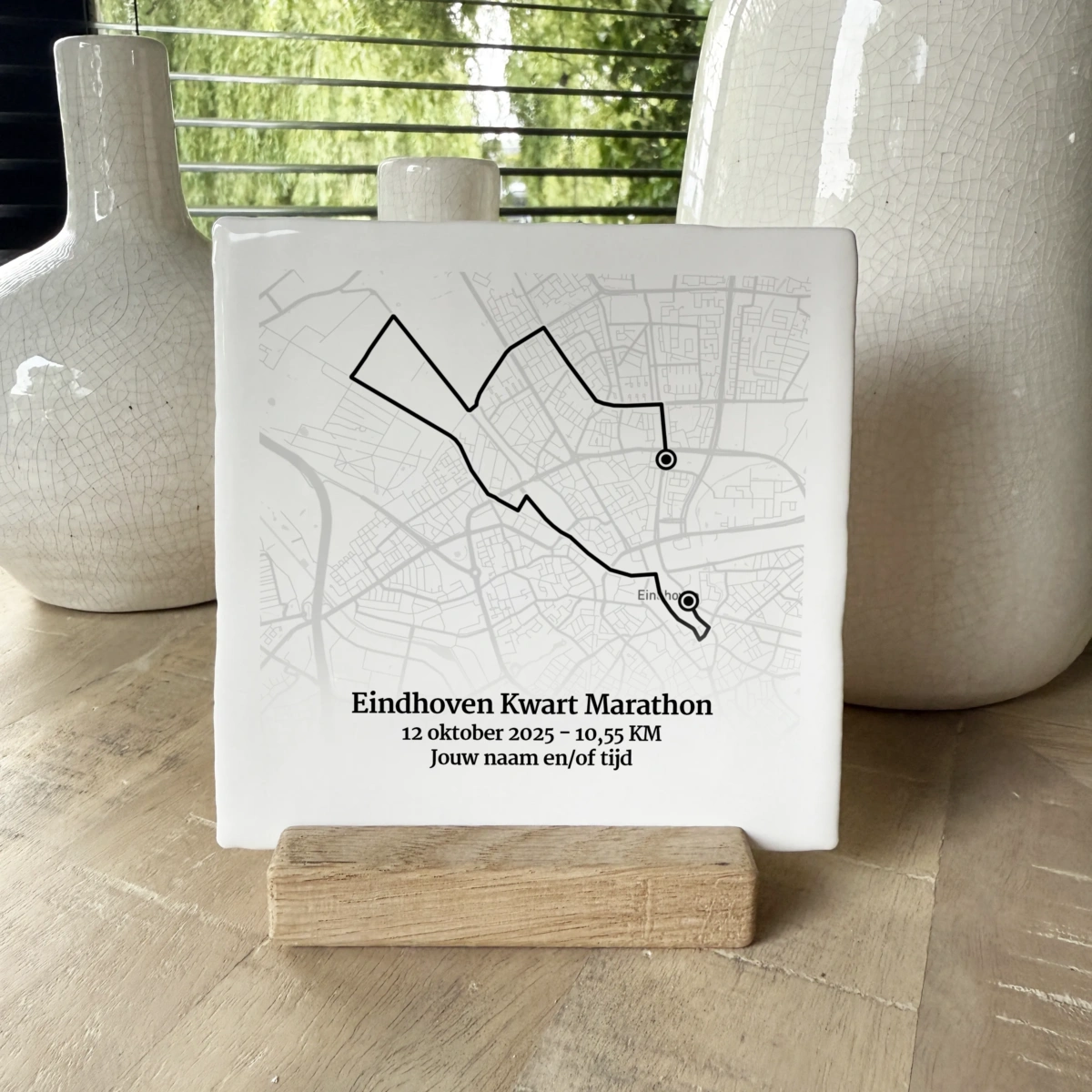 Eindhoven Kwart marathon route tegeltje met naam