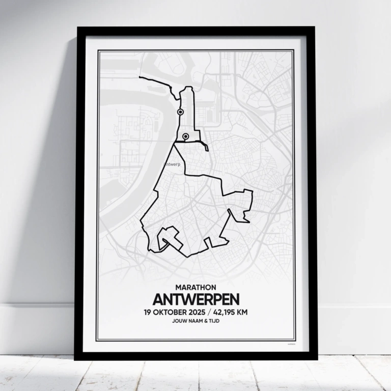 Antwerpen Marathon 2025 route poster
