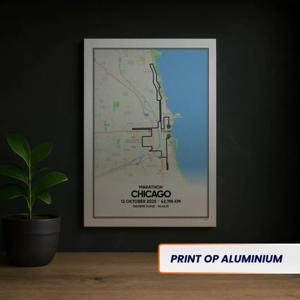 Chicago Marathon print (met naam & tijd) - Image 3