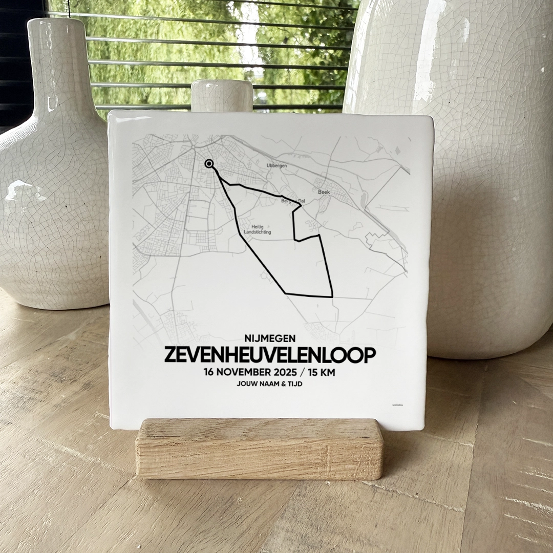 Zevenheuvelenloop route tegeltje 2025 Zevenheuvelenloop tegeltje 2025