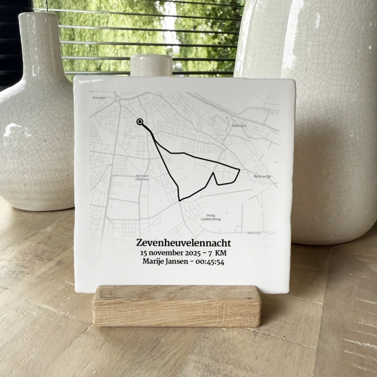 Zevenheuvelennacht route tegeltje met naam