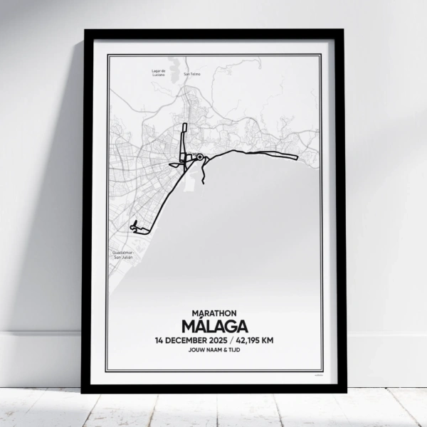 Málaga (halve) Marathon 2025 print