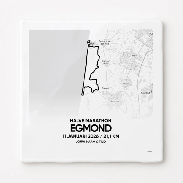 Egmond halve Marathon 2026 Route Tegeltje