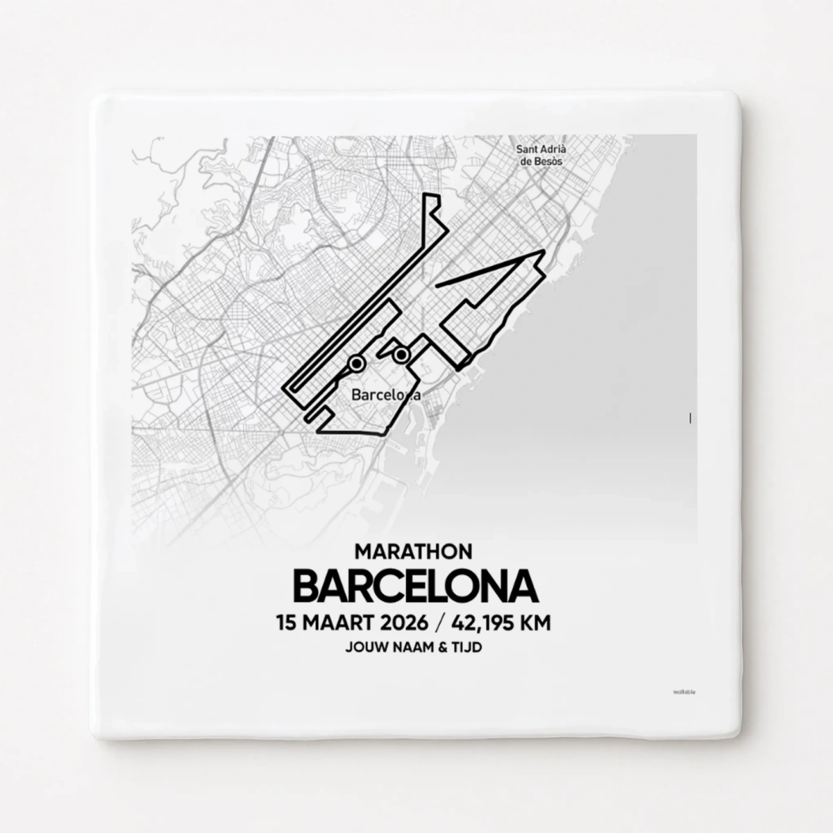 Barcelona Marathon 2026 Tegeltje