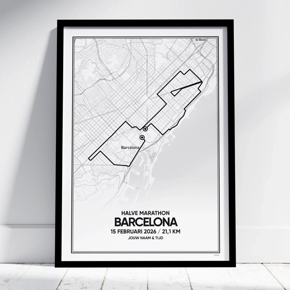 Barcelona halve marathon 2026 print