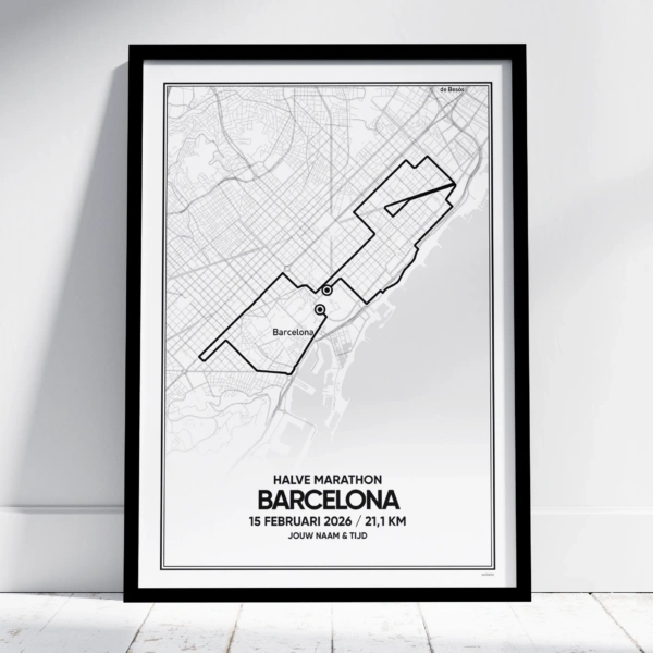Barcelona halve marathon 2026 print