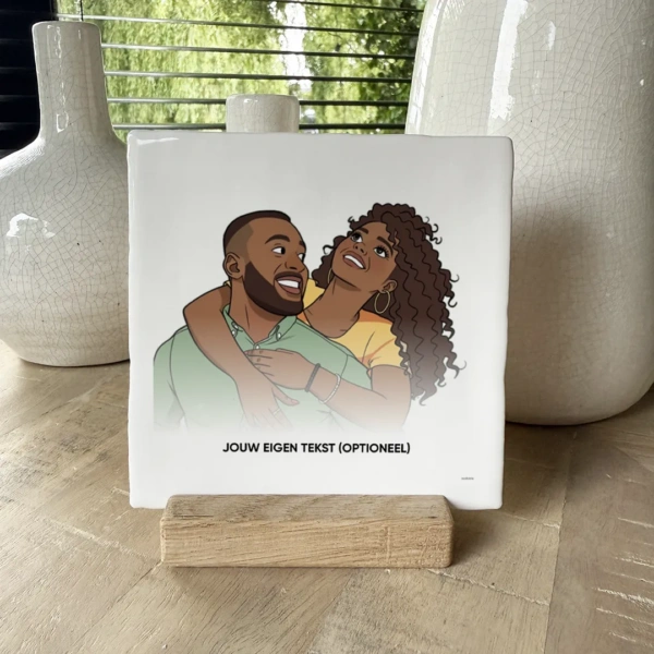 Cartoon foto tegeltje 2