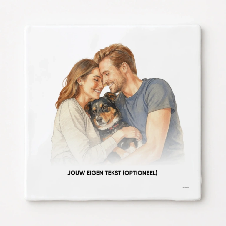 Aquarel foto tegeltje