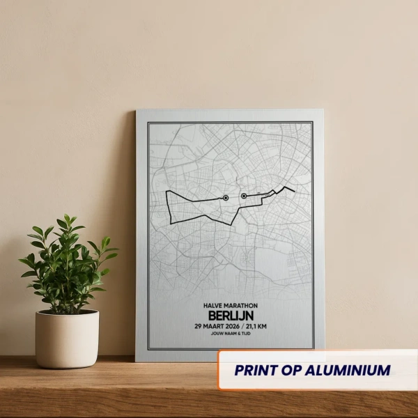 Berlijn halve marathon 2026 aluminium print