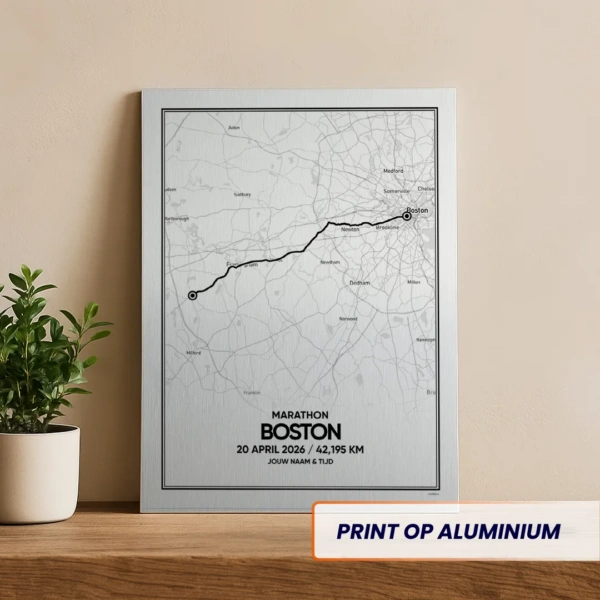 Boston marathon 2026 aluminium print
