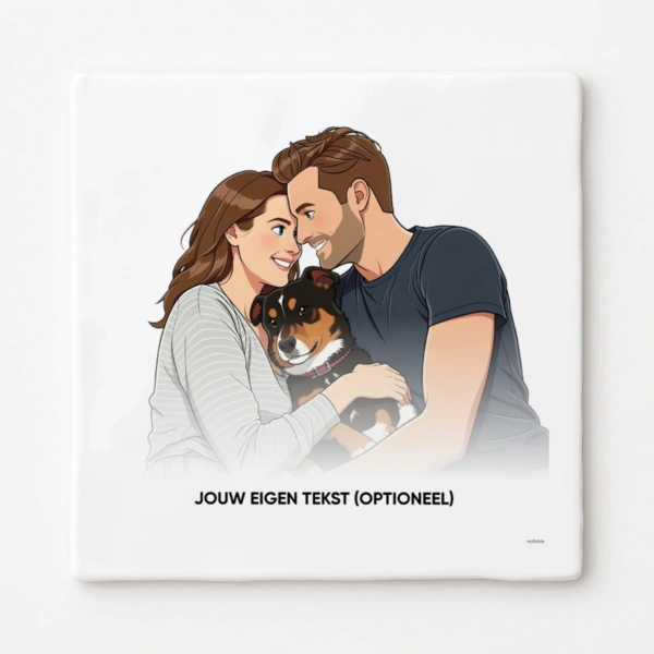 Cartoon foto tegeltje