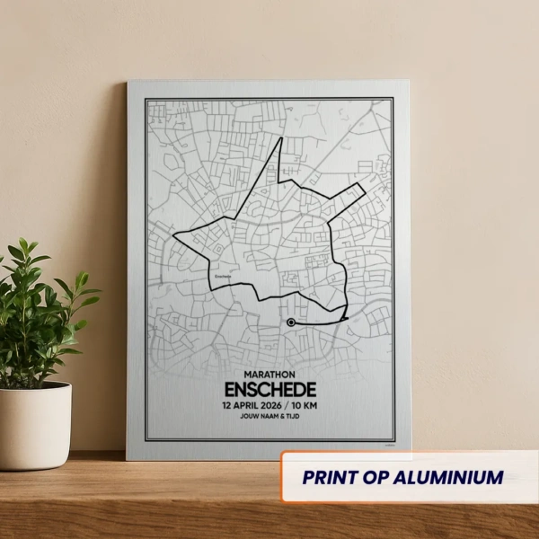Enschede 10 km 2026 aluminium print
