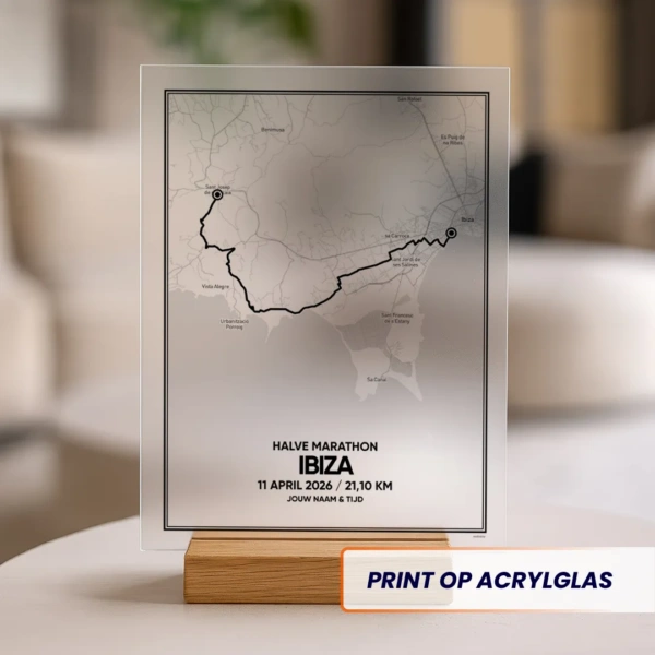 Ibiza halve marathon 2026 acrylglas print