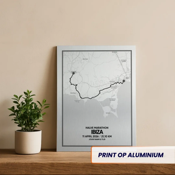 Ibiza halve marathon 2026 aluminium print