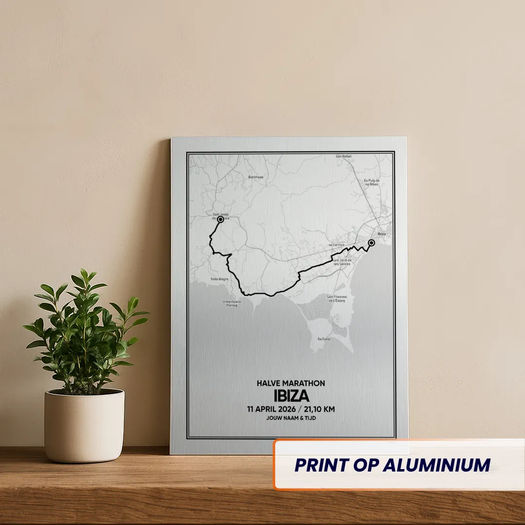 Ibiza halve marathon 2026 aluminium print